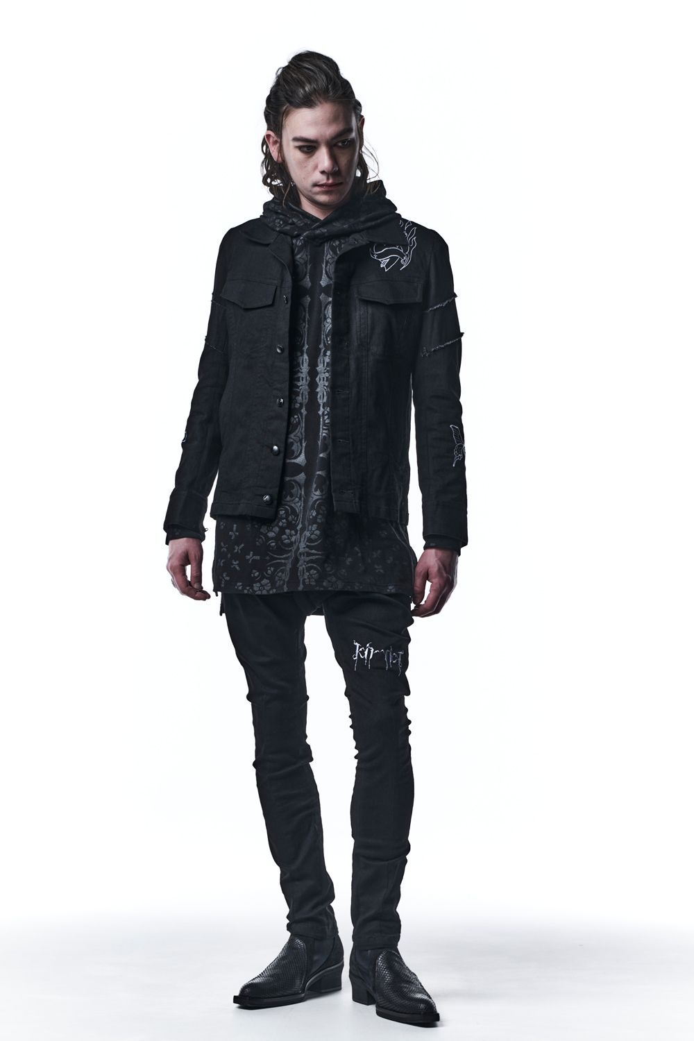 《予約品》 G-Jacket デニムジャケット BlackBlackDenim 刺繡あり / Black 【kiryuyrik】 9月入荷予定