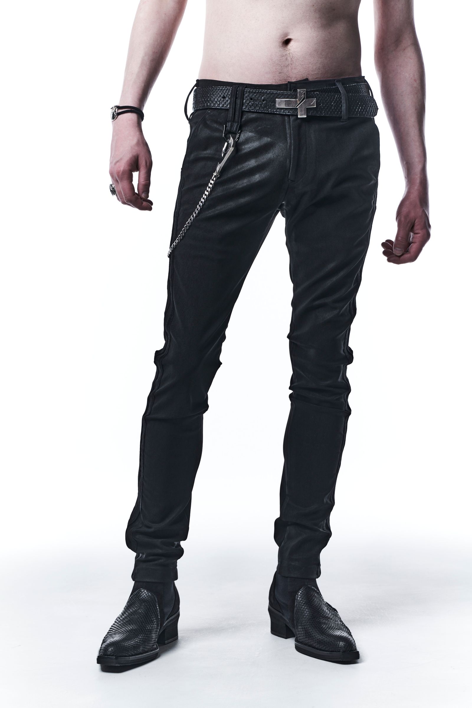 《予約品》 SaruelTP-Pants スキニースラックス CoatingHighTensionJersey / Black 【kiryuyrik】 10月入荷予定