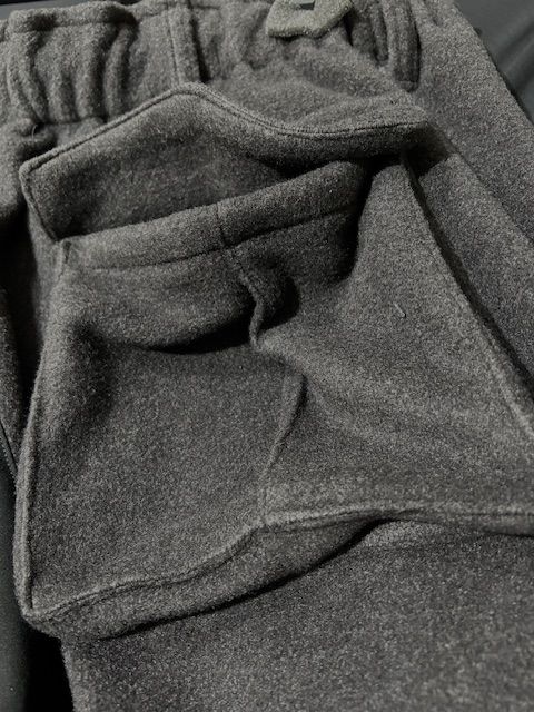 WideSlacksJersey /フリース ワイドカーゴ / チャコールグレー