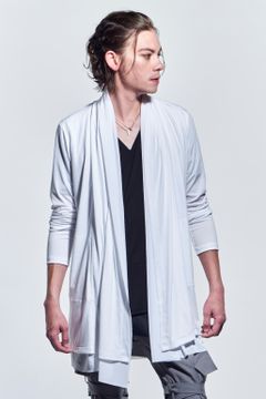 《予約品》 LayeredCardigan カーディガン BEA TENJIKU+TetKnit / White&White 【kiryuyrik】 3月入荷予定