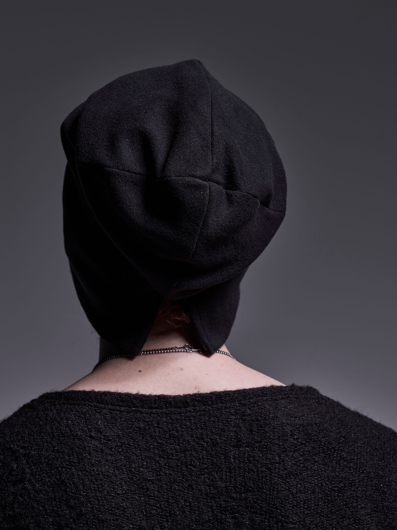 【予約品 】Cap / ヒートテックジャージー フロント刺繍ロゴ入りキャップ / ブラック