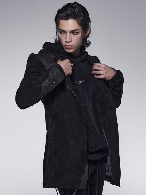 《予約品》 TailHemLeatherJacket / レザージャケット / ブラック 【kiryuyrik】 10月以降入荷予定