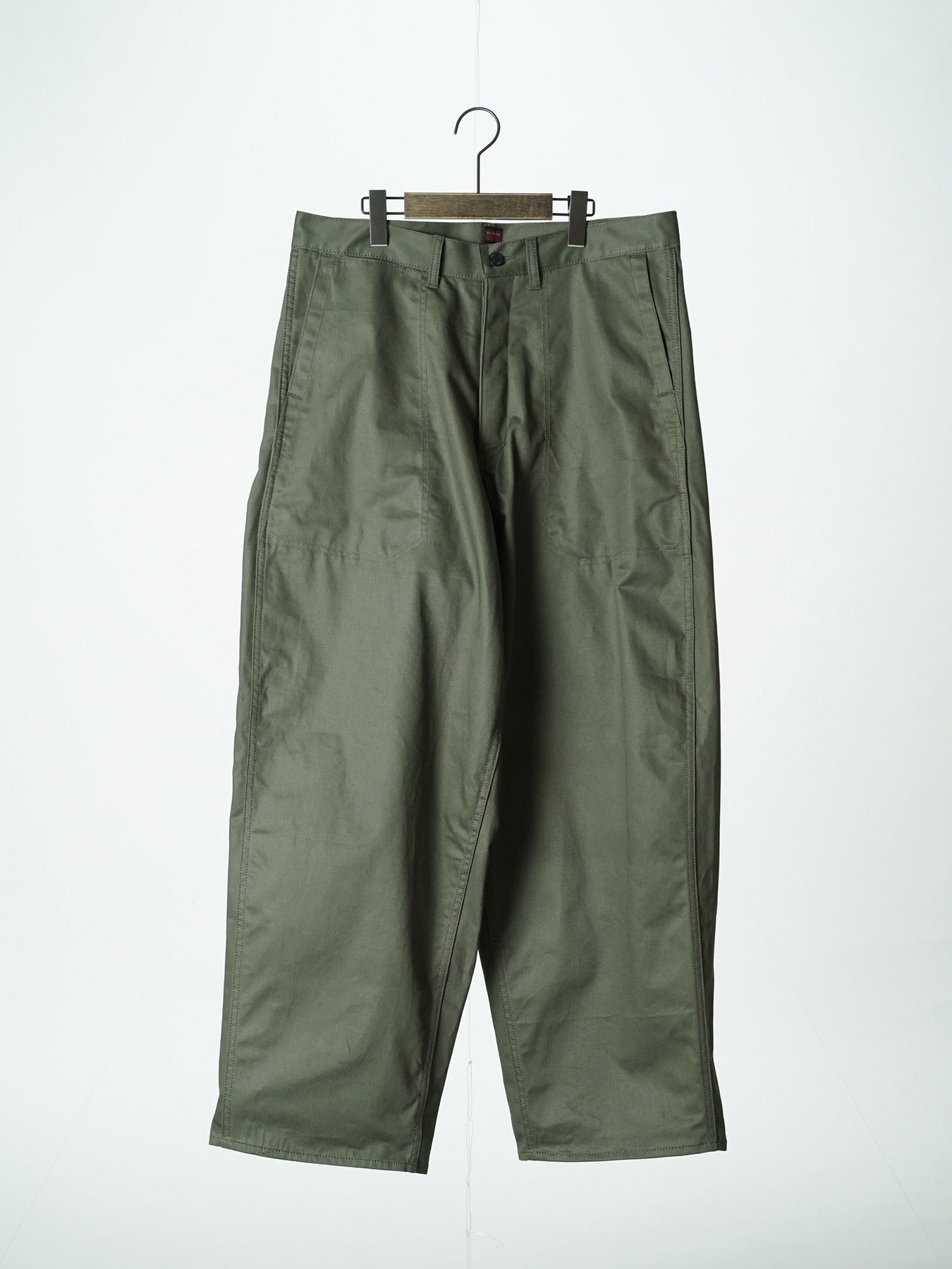 【予約品 5月6日(水) 締切】USN-MIRITARYHERRINGBONE / ミリタリーパンツ / カーキ