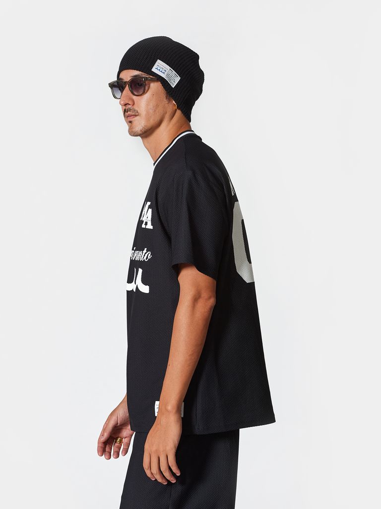 muta - muta Mesh Soccer Top / Tシャツ / ブラック 【Acanthus