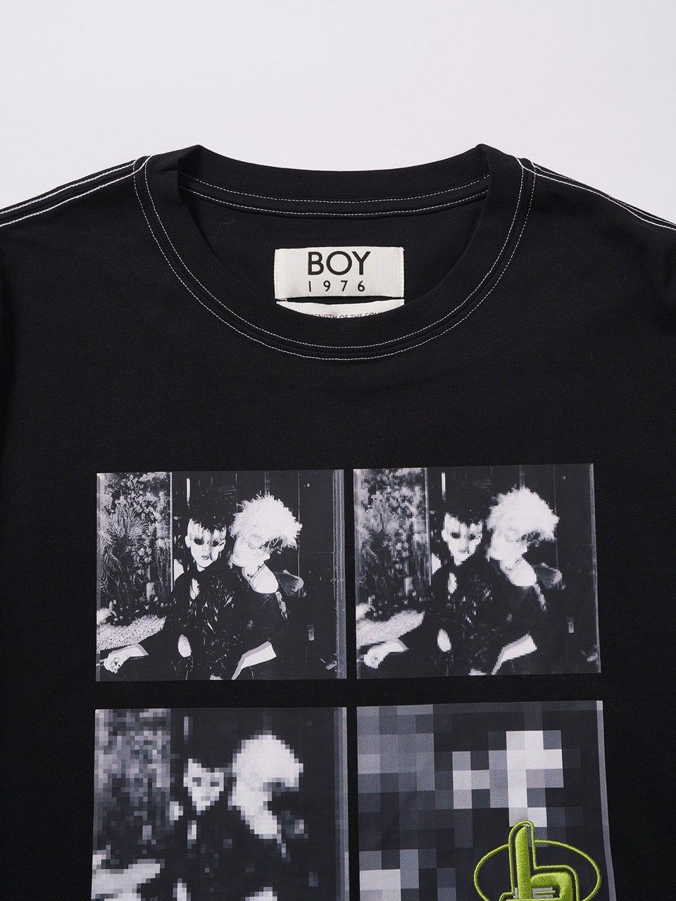 b Embroidery Photo Color Thread TEE / Tシャツ / ブラック