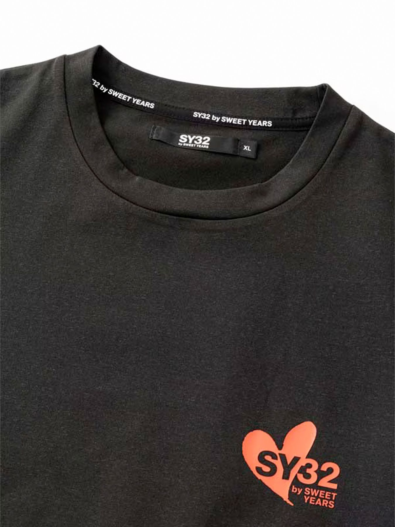 HEART MIX LOGO TEE / ハートミックス ロゴTシャツ / ホワイト×ブラック【SY32 by SWEET YEARS】