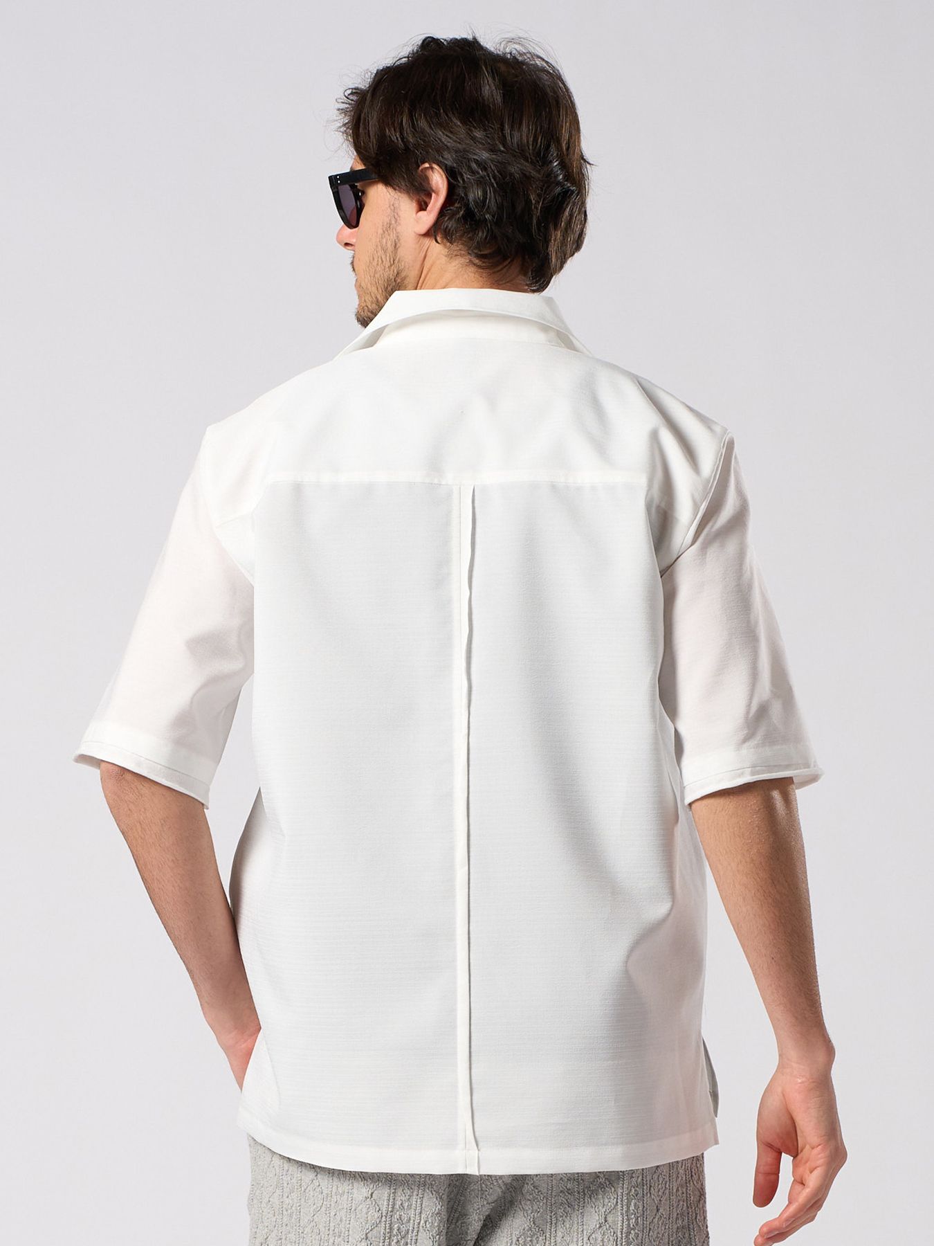 【予約品 1月25日(日) 締切】skipper shirt H/S / スキッパー ハーフスリーブシャツ / ホワイト