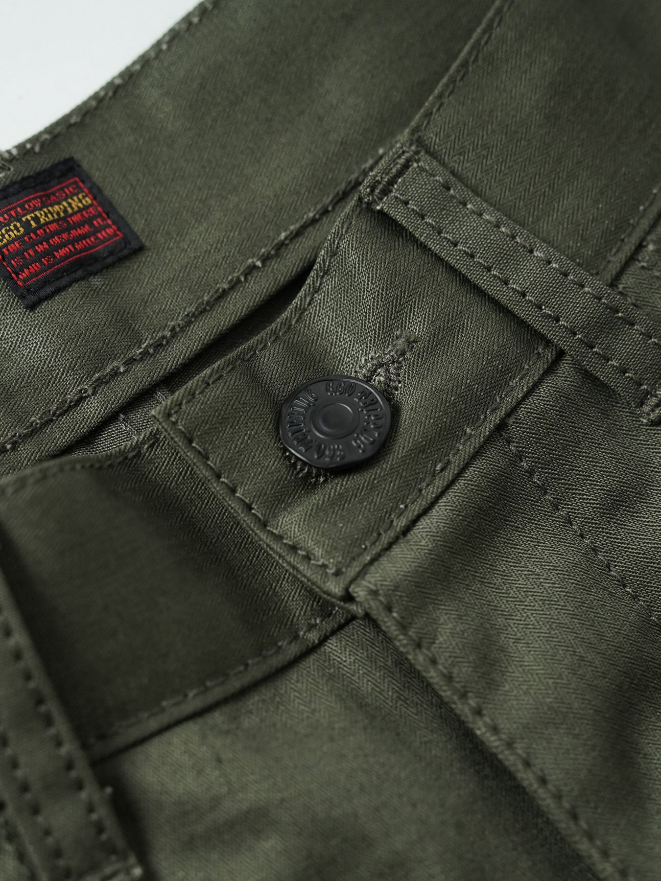 【予約品 5月6日(水) 締切】USN-MIRITARYHERRINGBONE / ミリタリーパンツ / カーキ