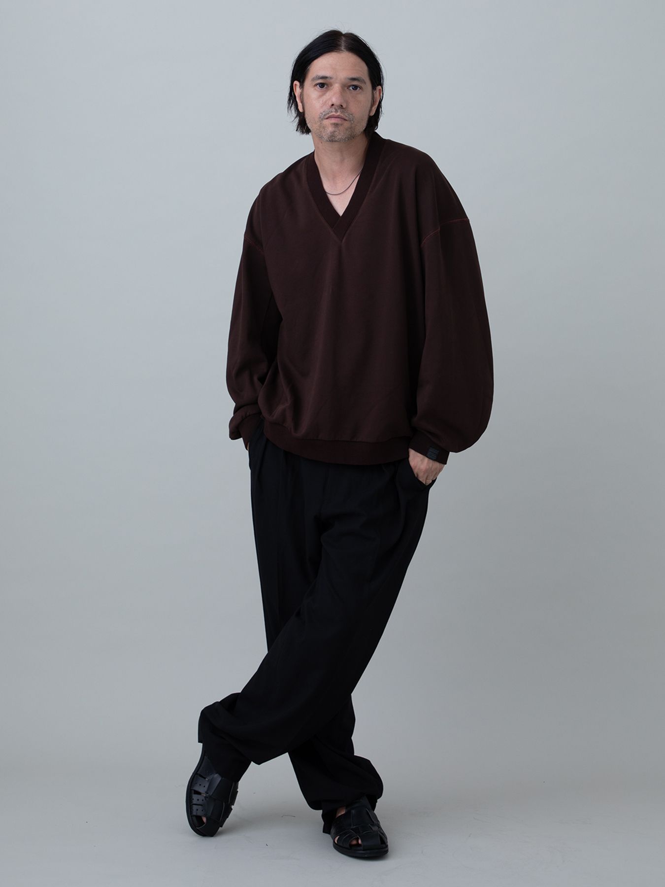 【予約品 10月26日(日) 締切】3DSWEAT / Vネックスウェット / D.BRICK
