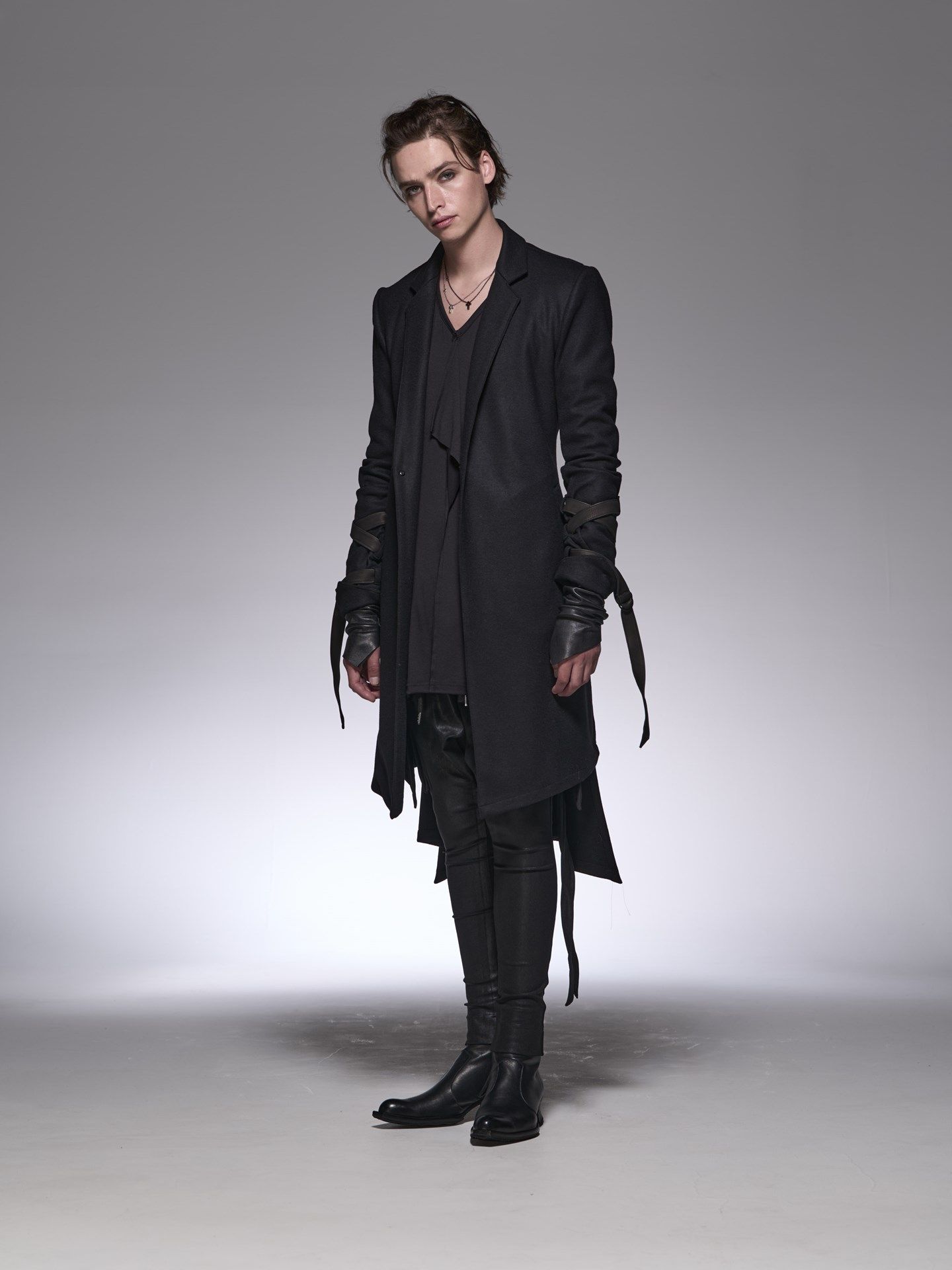 《予約品》 BeltedFlareJacket / ベルトフレアロングジャケット / ブラック