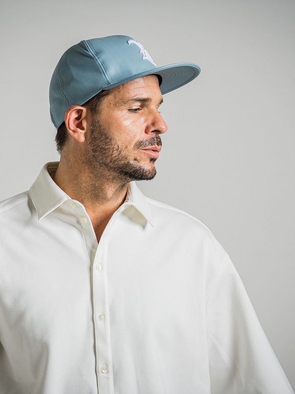 《予約9月1日18時締め》 LEATHER RC BB CAP  / キャップ / サックス