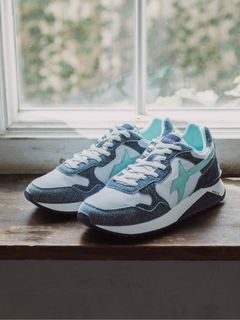 コラボ限定 W6YZ×RESOUNDCLOTHINGコラボスニーカー / ブルーグリーン