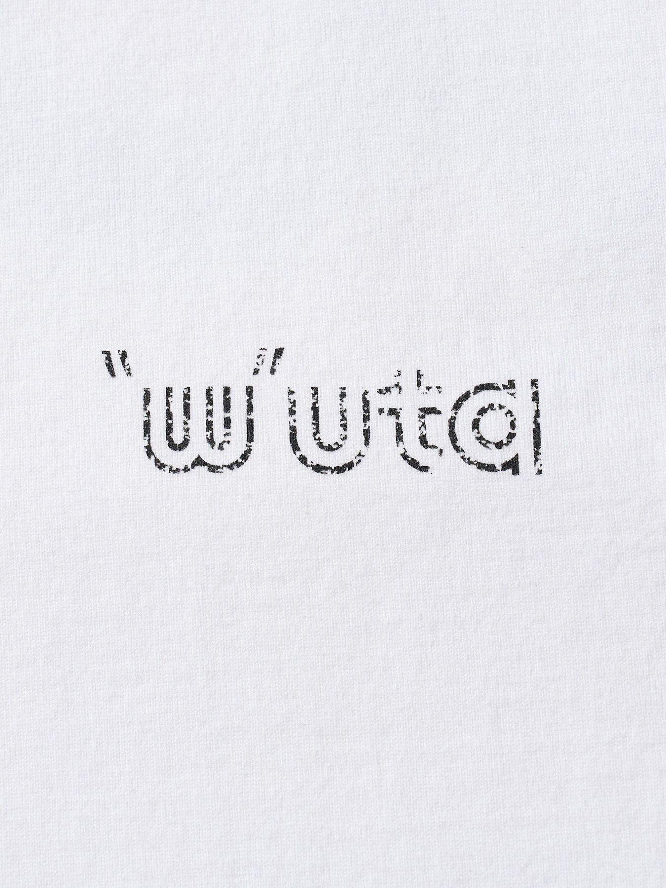 【予約品 1月25日(日) 締切】muta × wjk collection：cut-off mock S/S (printed) / カットオフ モックネック ショートスリーブ / ホワイト