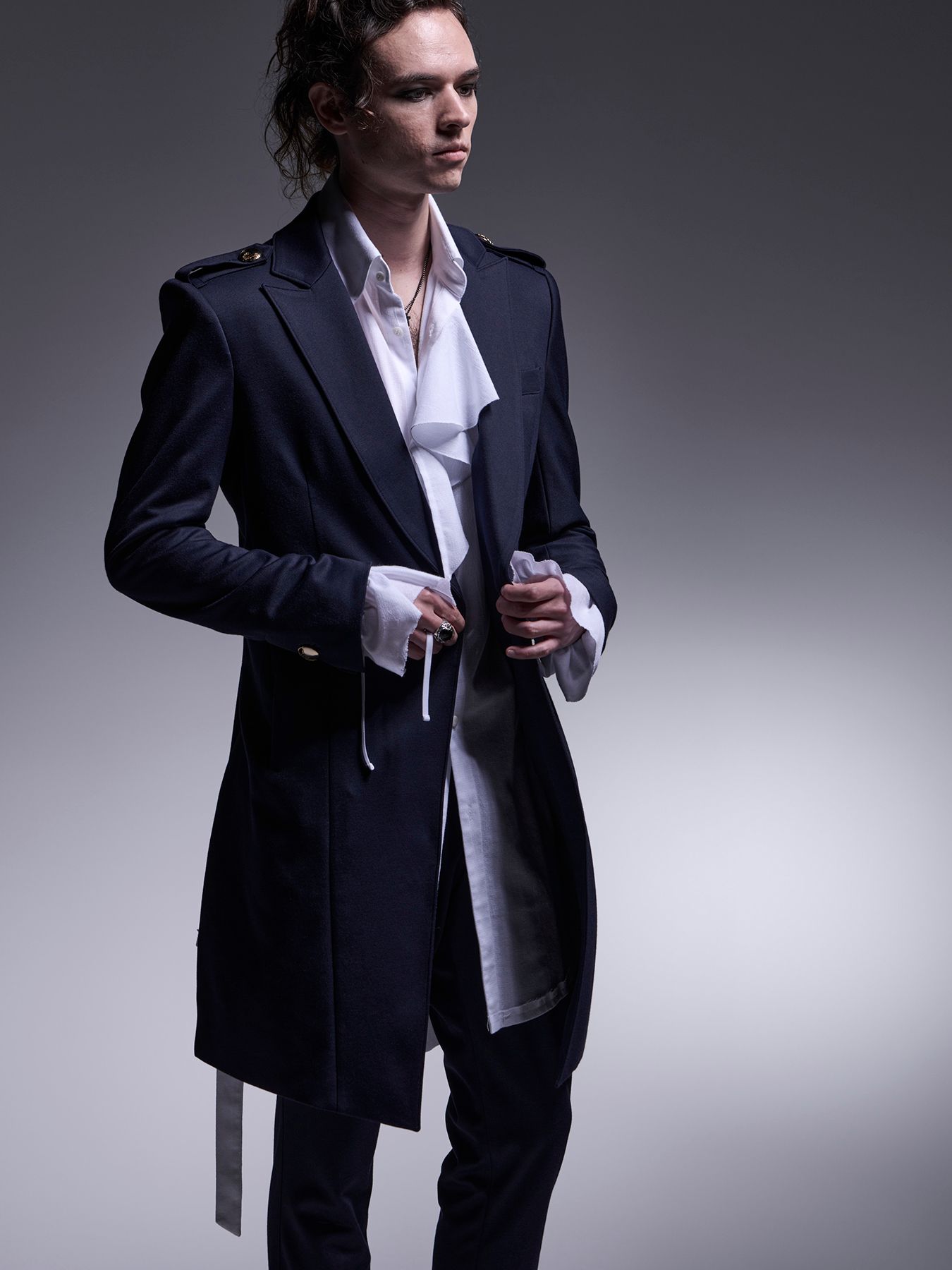 【予約品 】Shirring Frill Shirt / シャーリングフリルシャツ / ホワイト