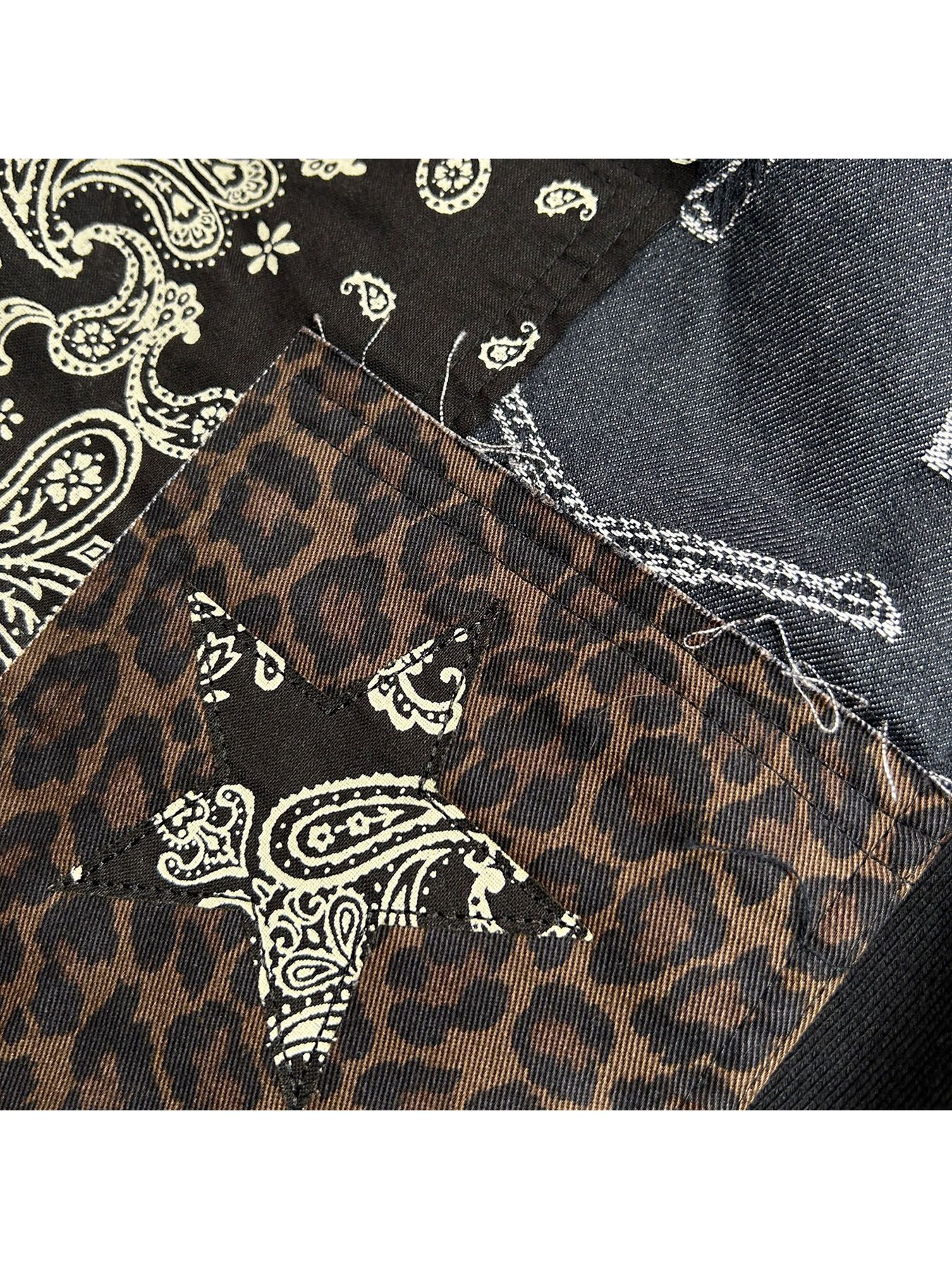 【予約品 8月10日(日) 締切 】PATCH WORK SHORTS / パッチワーク ショーツ / ブラック