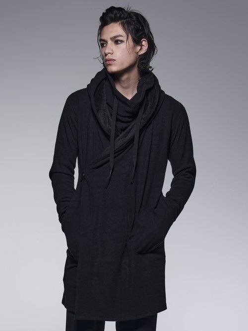 《予約品》 LooseHighNeck / ルーズハイネックネックヒートテック素材 / ブラック 【kiryuyrik】