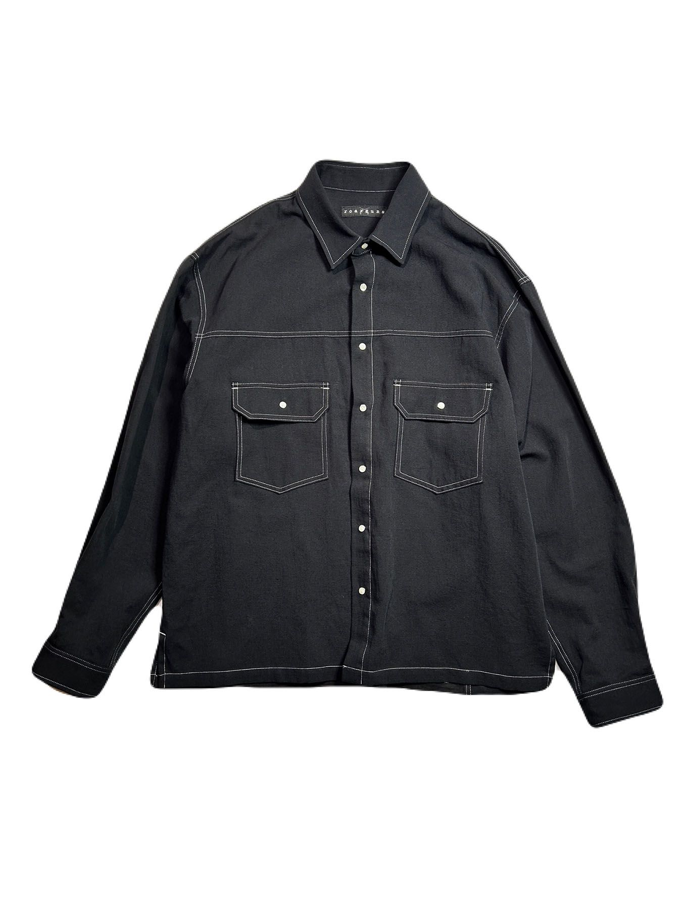 【予約品 8月10日(日) 締切 】EAGLE EMBLEM SHIRT / イーグルエンブレム シャツ / ブラック×ホワイト