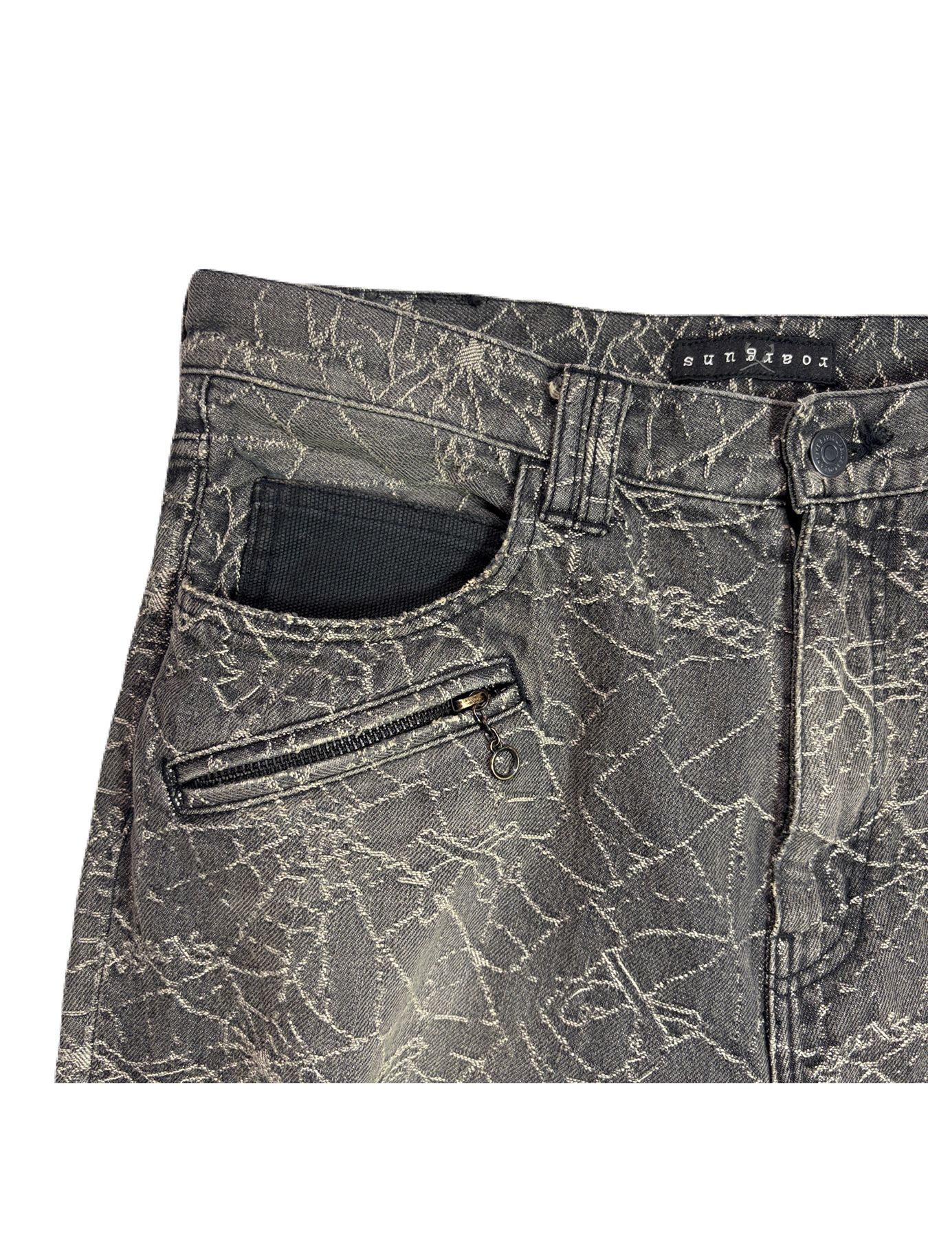 【予約品 3月9日(月) 18:00 締切】SPIDER JAQ DENIM PT / スパイダー ジャガード デニム パンツ / ブラック