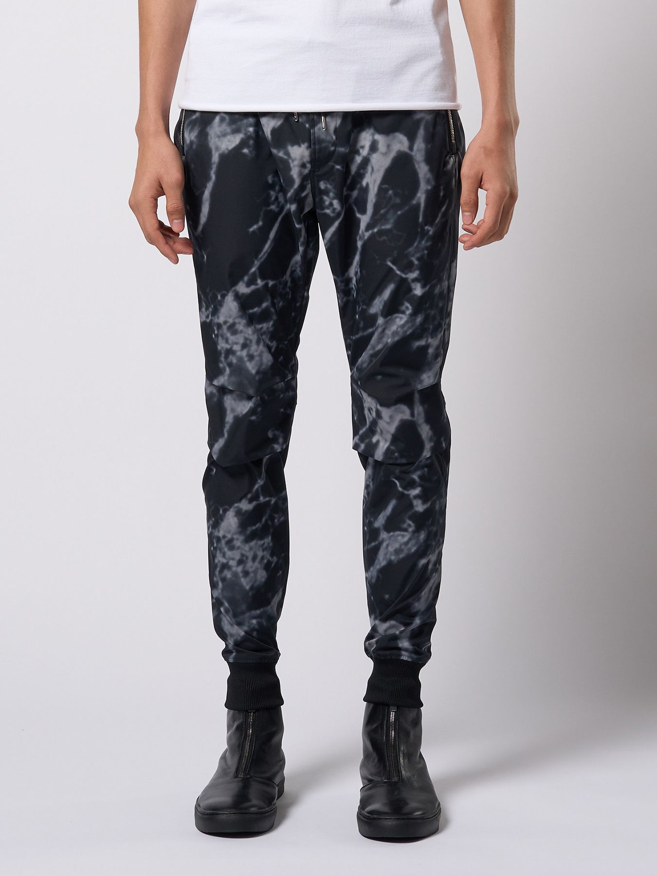 【予約品 9月23日(火) 締切】tuck rib pants / タックリブパンツ / モノプリント