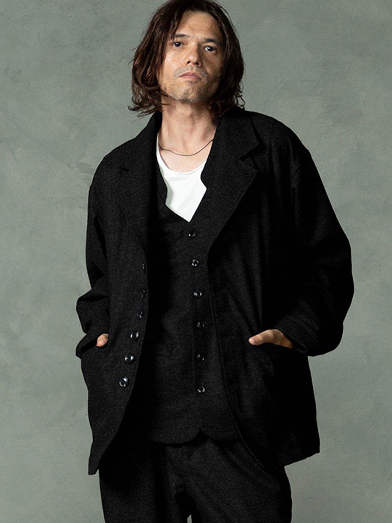 【予約品 7月5日(日) 締切】PEAK-JACKET / ウールジャケット / ブラック