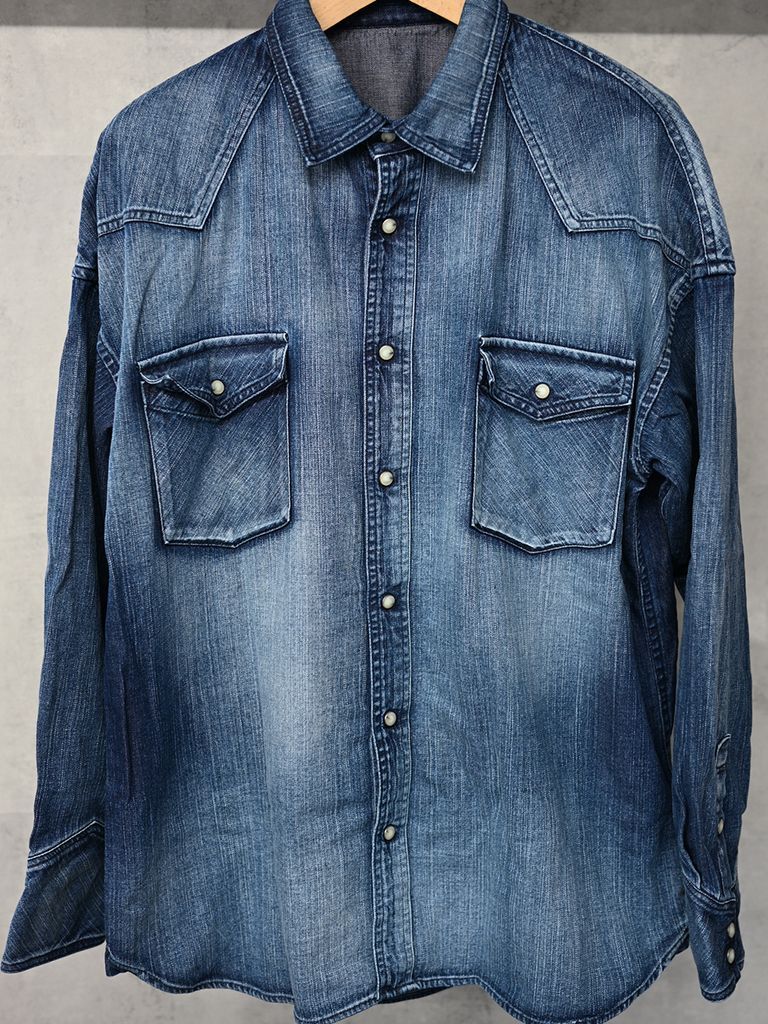 《予約品》 JAMES OVER DUNGAREE SHIRT  / オーバーウエスタンシャツ / インディゴユーズド
