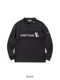 MINI WAFFLE LONG MOCK / ブラック 【SY32 by SWEET YEARS GOLF】