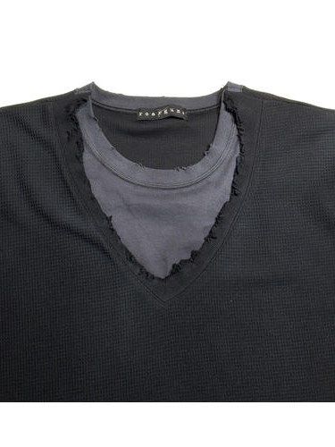 《予約品8月31日 23時55分締め》 V NECK TEE / VネックTシャツ / ブラック 【roarguns 】 2024年3月入荷予定