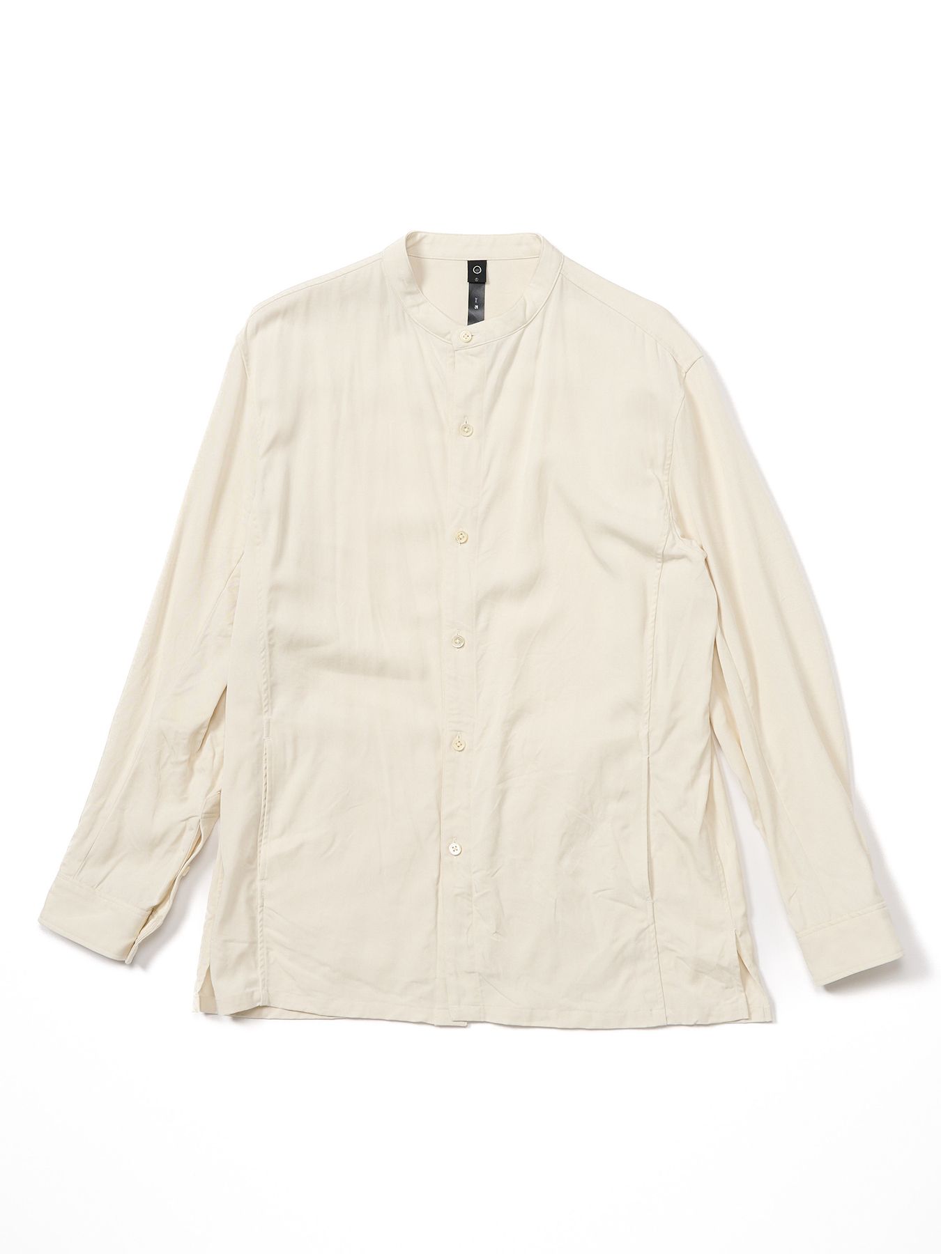 【予約品 9月23日(火) 締切】band collar shirt coat / バンドカラー シャツコート / オフホワイト