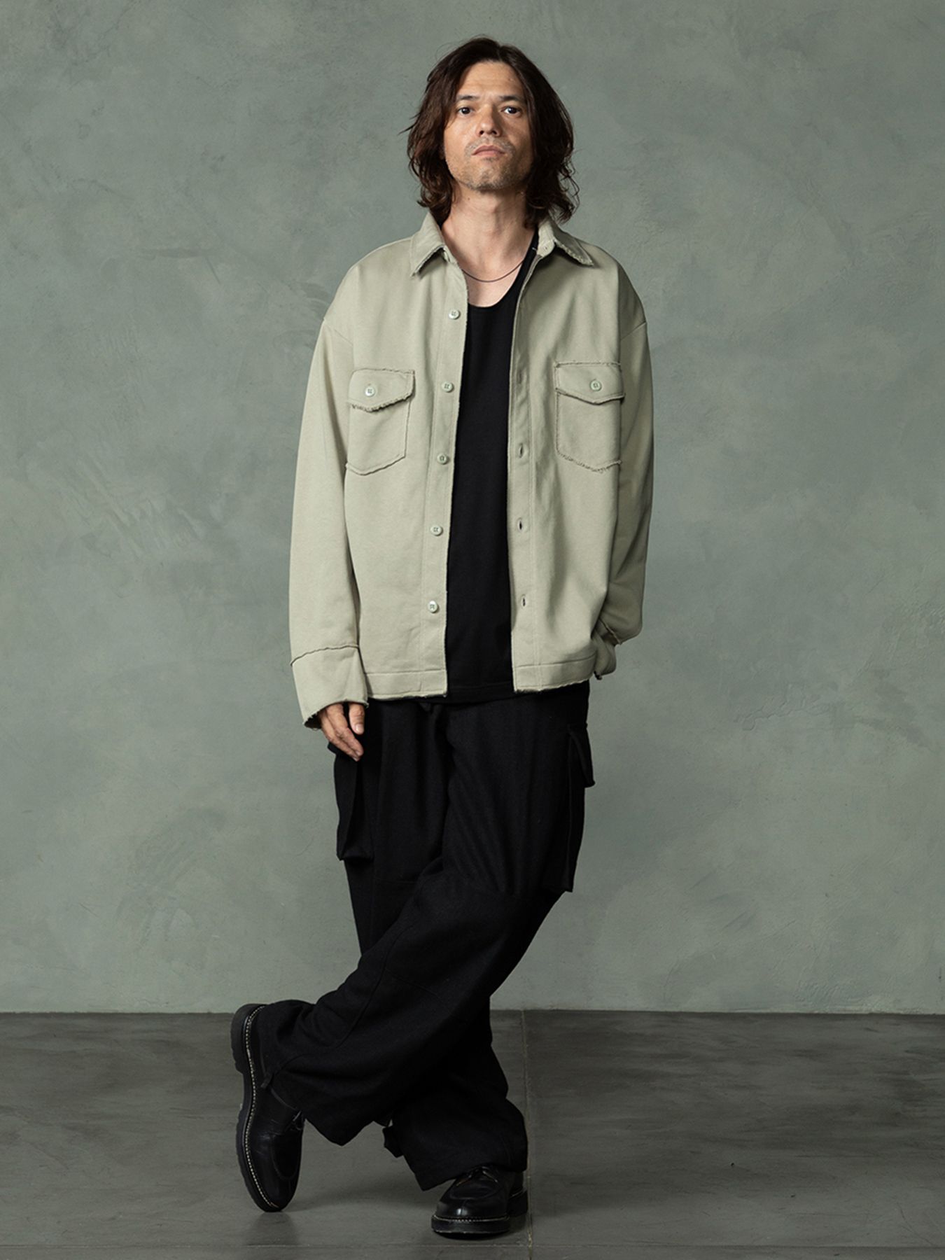 【予約品 7月5日(日) 締切】SWEAT OVERSHIRTS / スウェットオーバーサイズシャツ / グレー