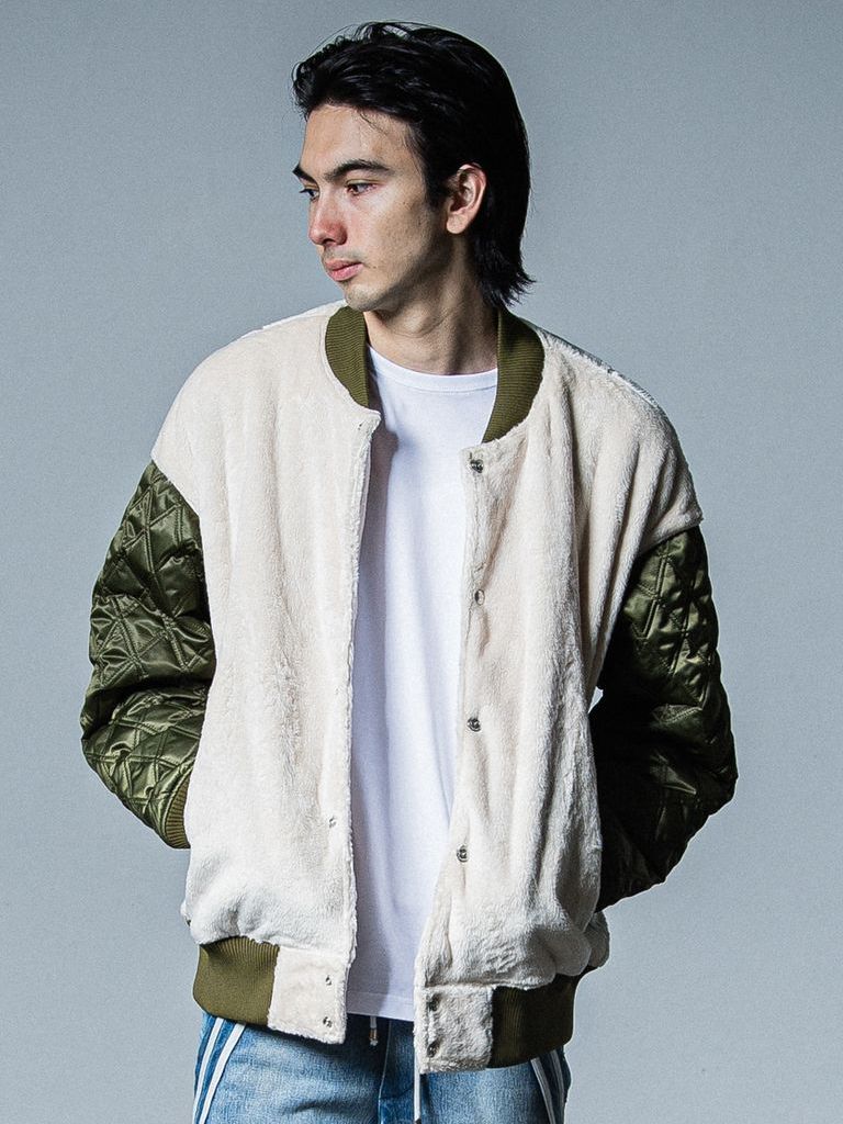RESOUND CLOTHING - 《予約品》 BOA OVER VARSITY JACKET / ボア
