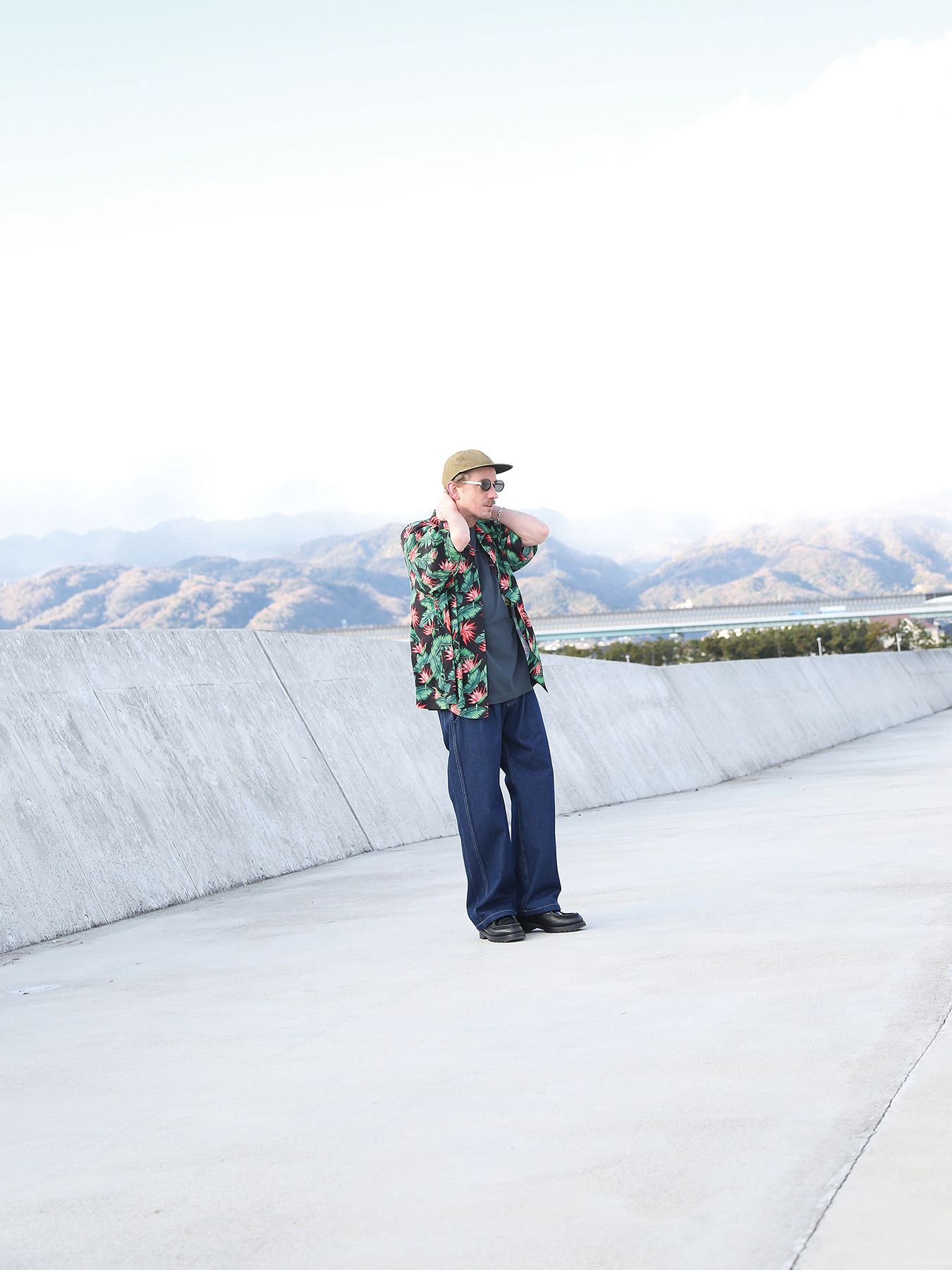 OVERTONE SHIRTS / オーバートーンシャツ / ブラックグリーン【QUOLT】