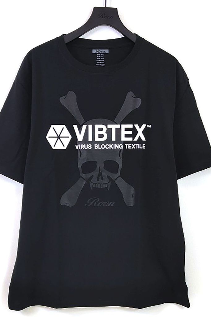 VIBTEX LOGO BIG-T / ブラック 【Roen】