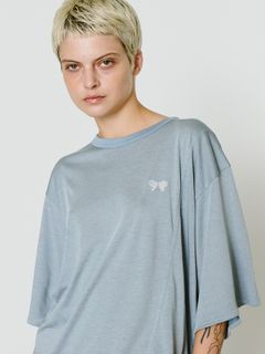 【予約品 8月10日(日) 締切 】WOMENS WING CROSSGUN CRY T / ウイングクロスガン クリスタル Tシャツ / サックスブルー