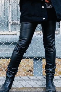 Synthetic Lamb Leather Skinny pants / BLACK 【ys Yuji SUGENO】