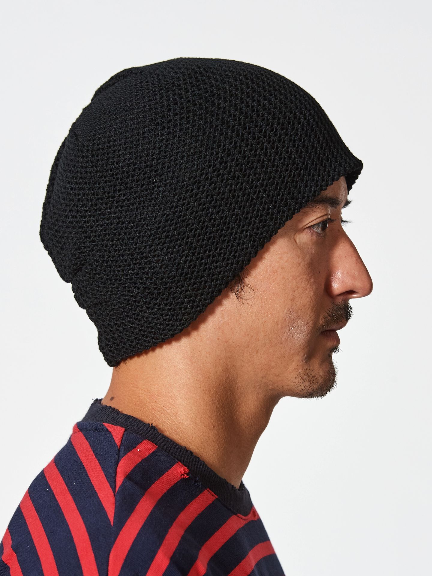 muta Mesh Back Pool Knit CAP / ニットキャップ / ブラック 【Acanthus×muta】