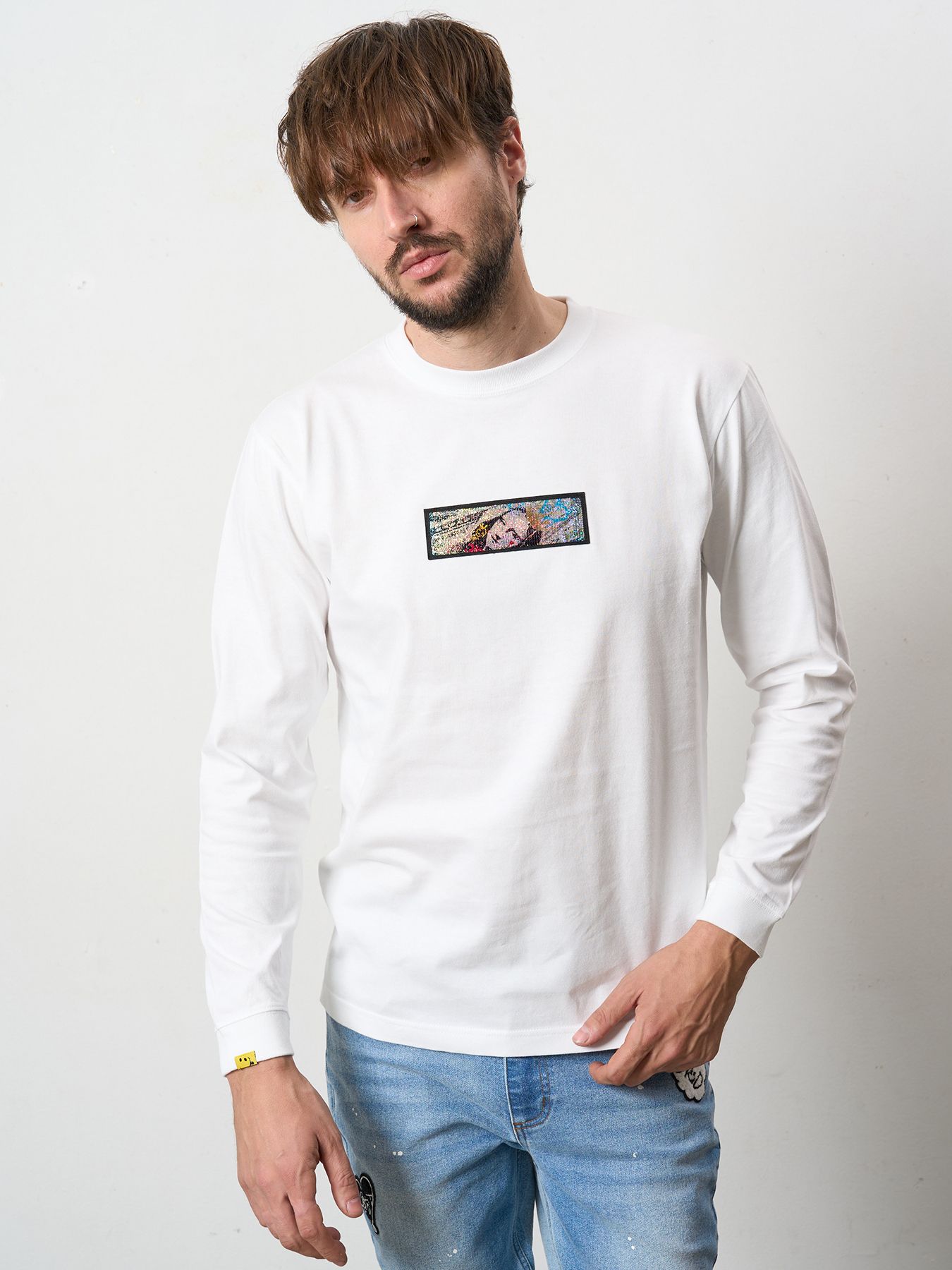 【予約品 】 5.6ozコットン天竺 YOU GOT THIS シークインLS Tシャツ / ホワイト