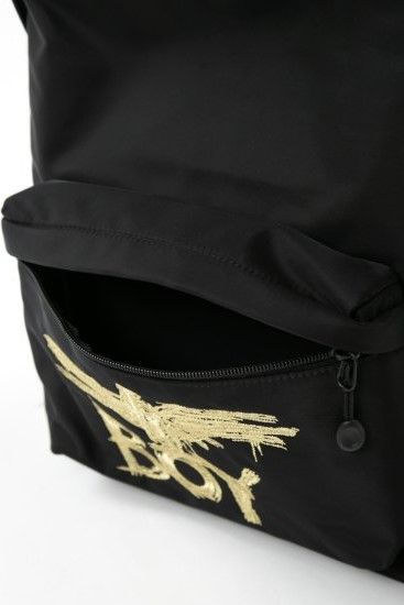 GOLD EAGLE NYLON BACKPACK / ブラック 【BOY LONDON】