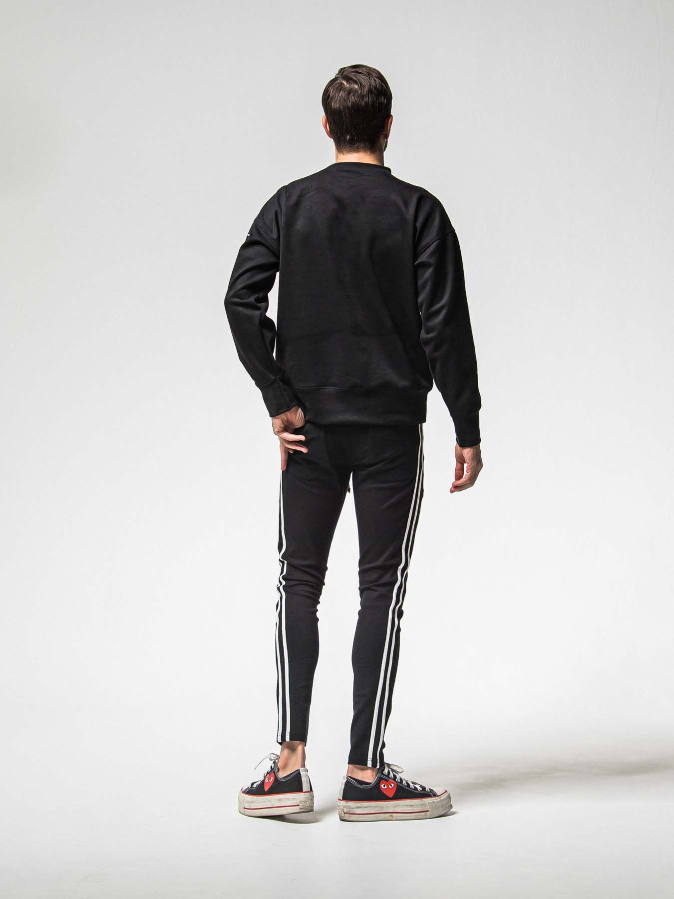 【予約品 8月31日(日) 締切】SUEDE DROP TRAINER / スウェード ドロップショルダートレーナー / ブラック