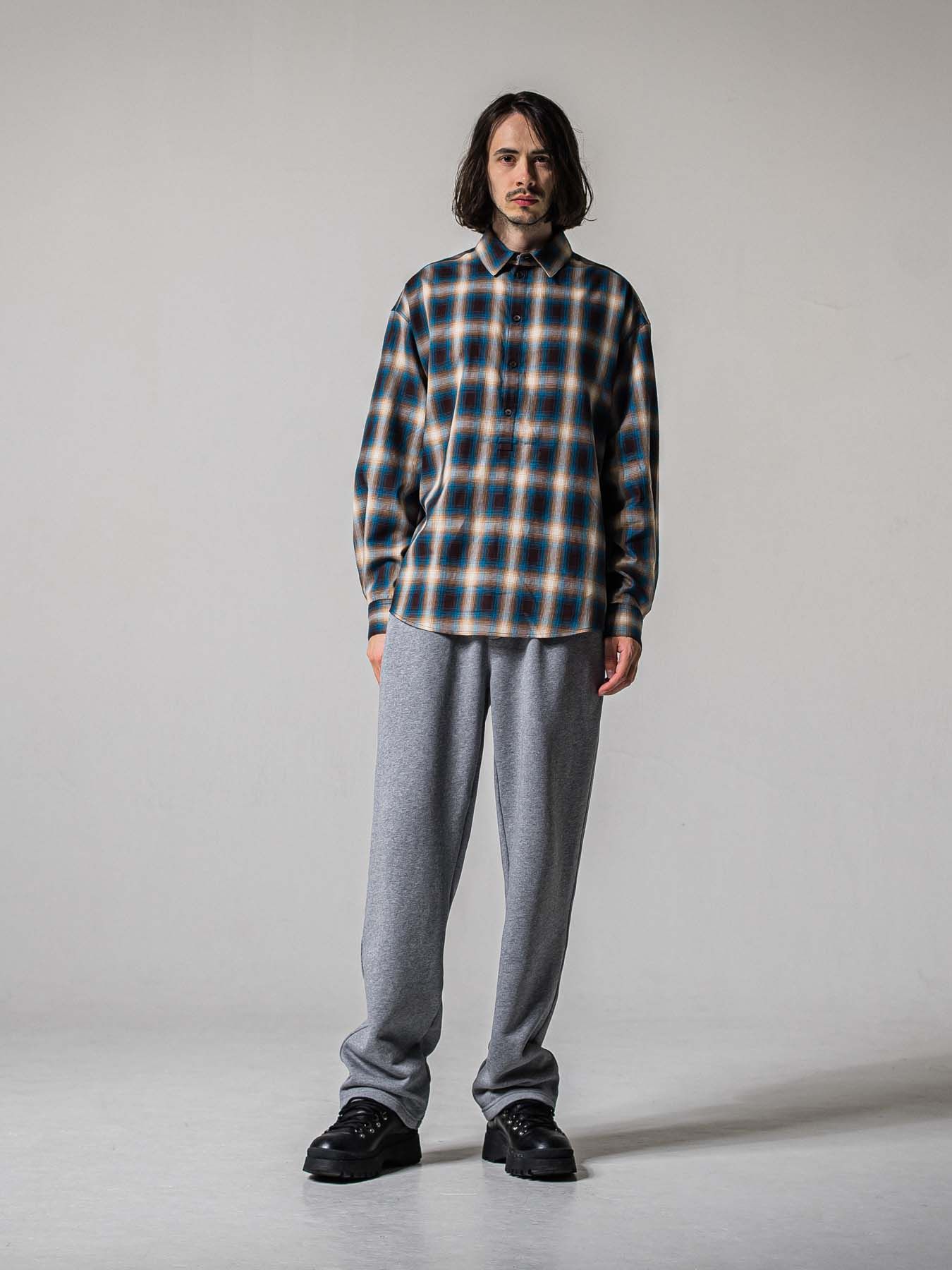 【予約品 11月16日(日) 締切】HF URAKE WIDE TUCK PANTS / 裏毛 セミワイドシルエット ワンタック イージーパンツ / グレー
