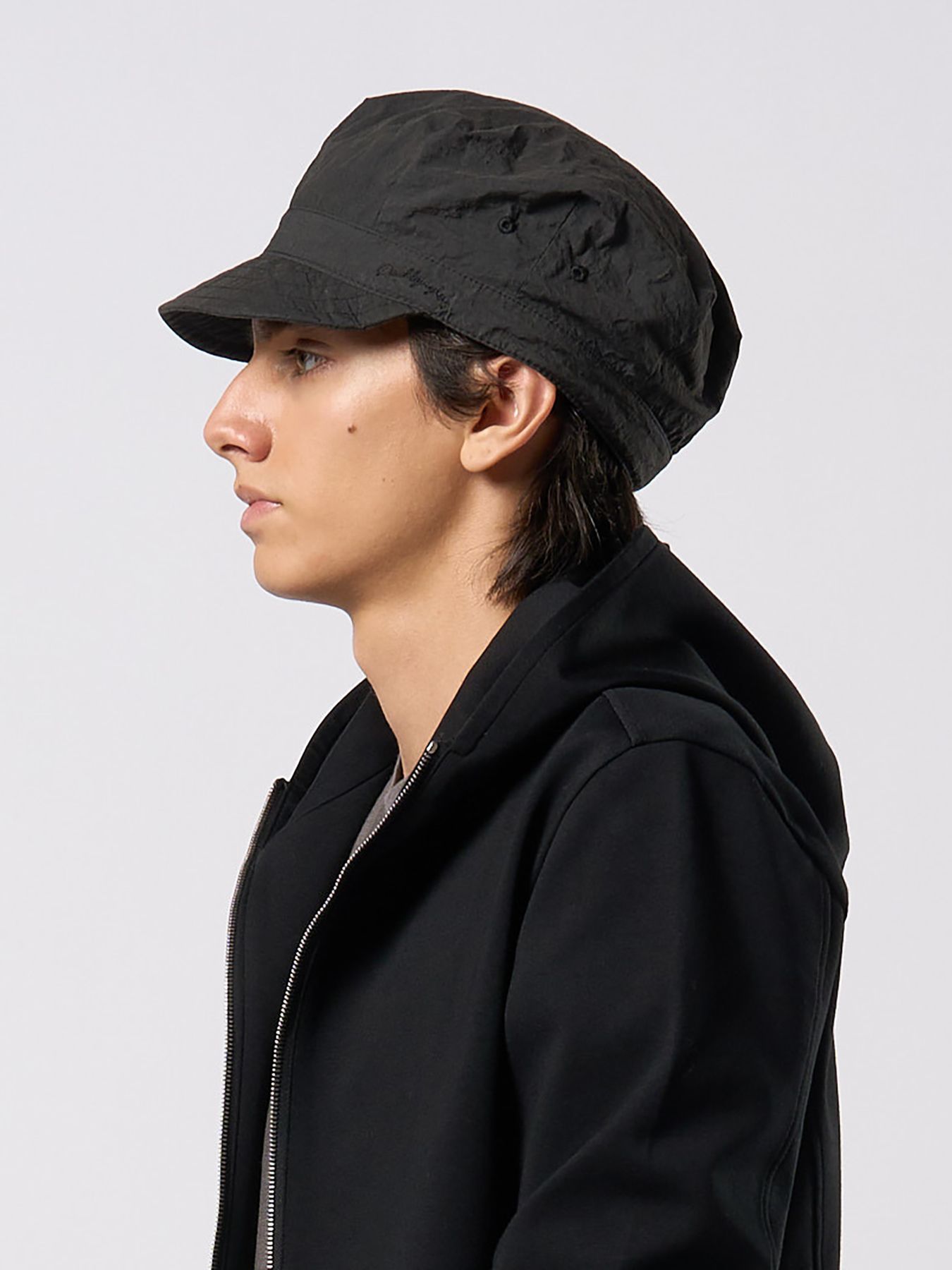 【予約品 9月23日(火) 締切】solid engineer cap / ソリッド エンジニアキャップ / チャコールブラック