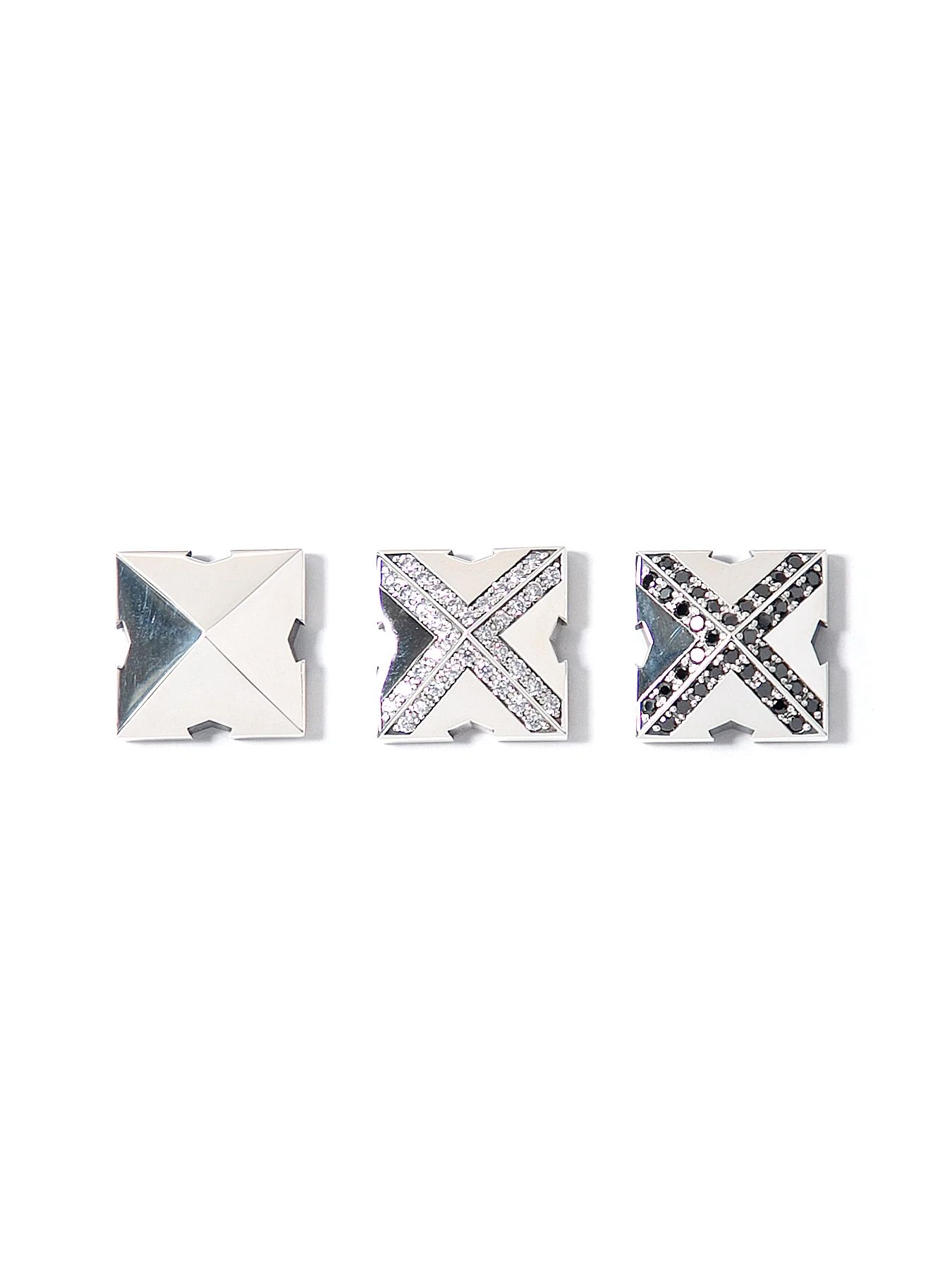 【予約品 10月12日(日) 締切】Silver925/Zirconia Snap Stud / シルバー925 スナップスタッズ / Black Zirconia