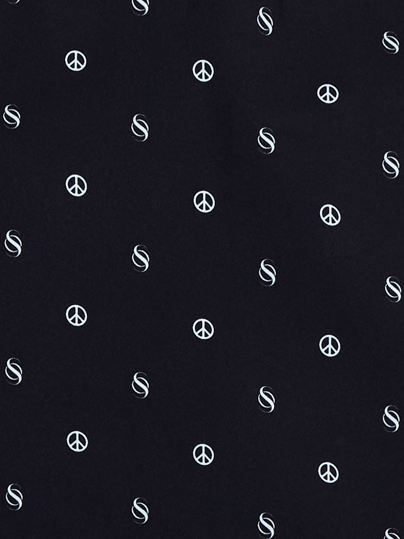 【予約品 4月26日(日) 締切】Peace Dot Shoulder Tote Bag / ピースドット ショルダートートバッグ / ブラック