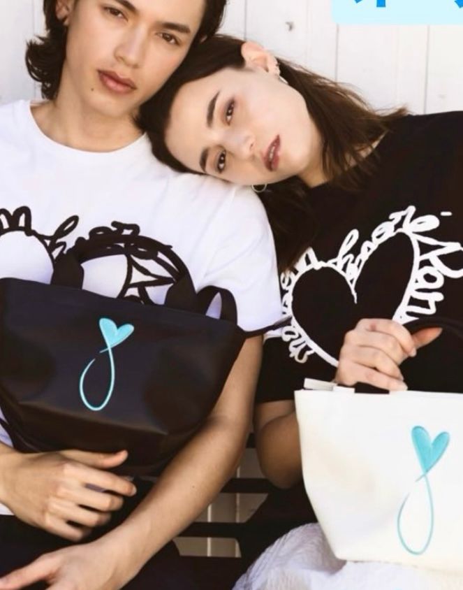 Tiphanie Shoulder バック ホワイト×ブルー メゾンオノレ パリMAISON HONORE PARIS