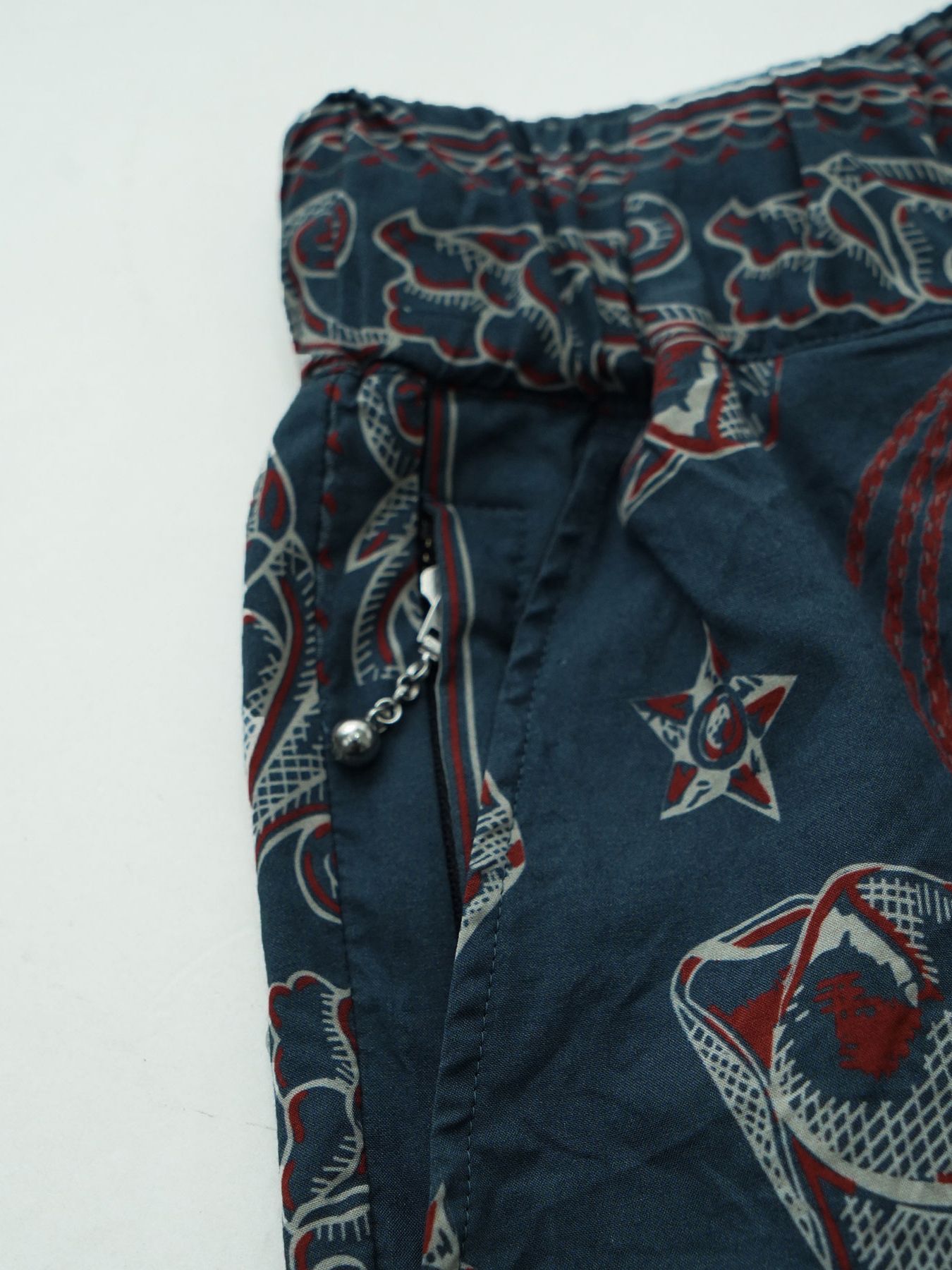 【予約品 11月23日(日) 締切】WESTERNBANDANA SHORTS / バンダナプリント ショーツ / NAVY