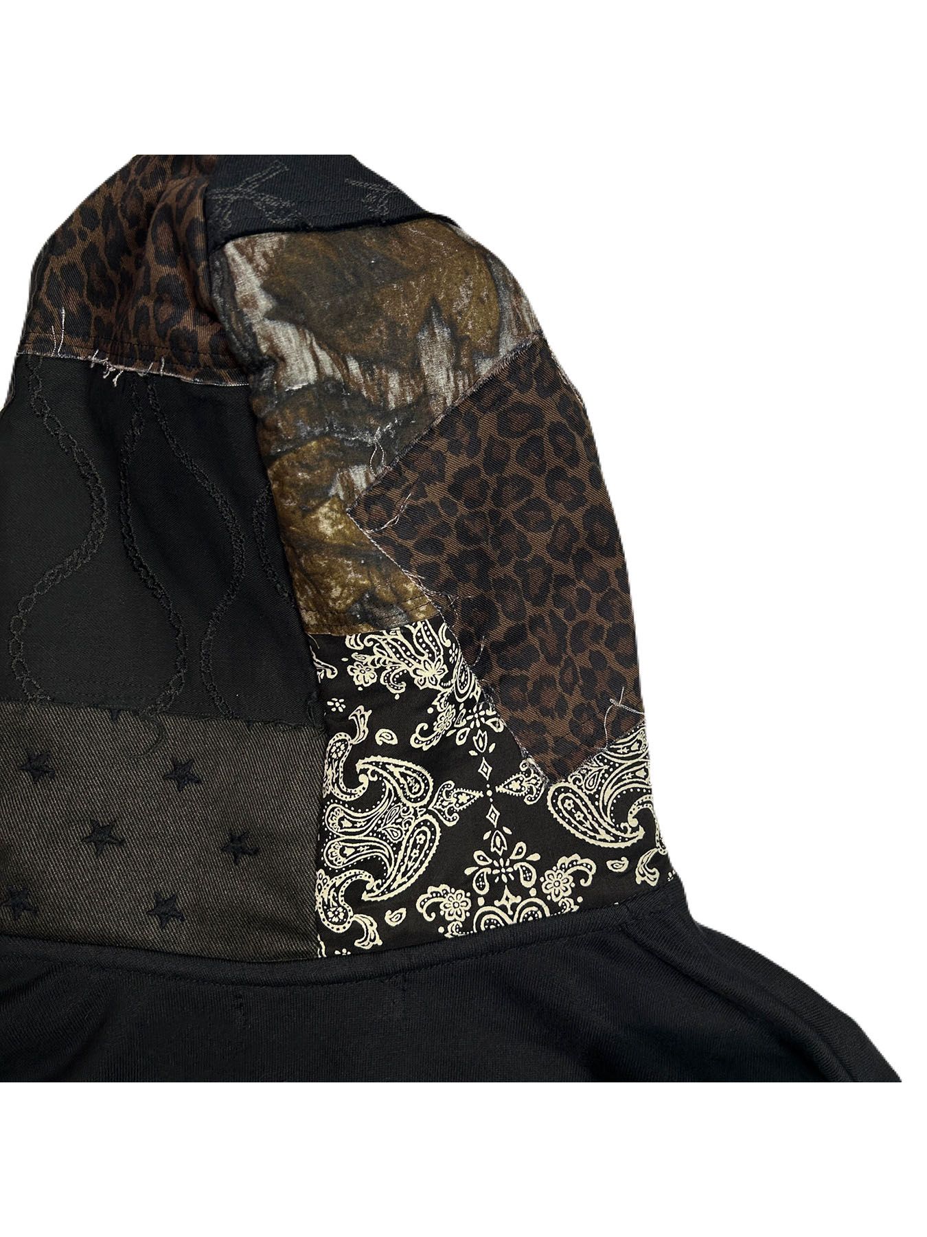 【予約品 8月10日(日) 締切 】PATCH WORK HOODIE / パッチワーク フーディー / ブラック