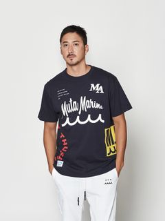 【予約品 10月9日(木) 締切】muta Test Print Tee / Tシャツ / ネイビー【Acanthus × muta MARINE】