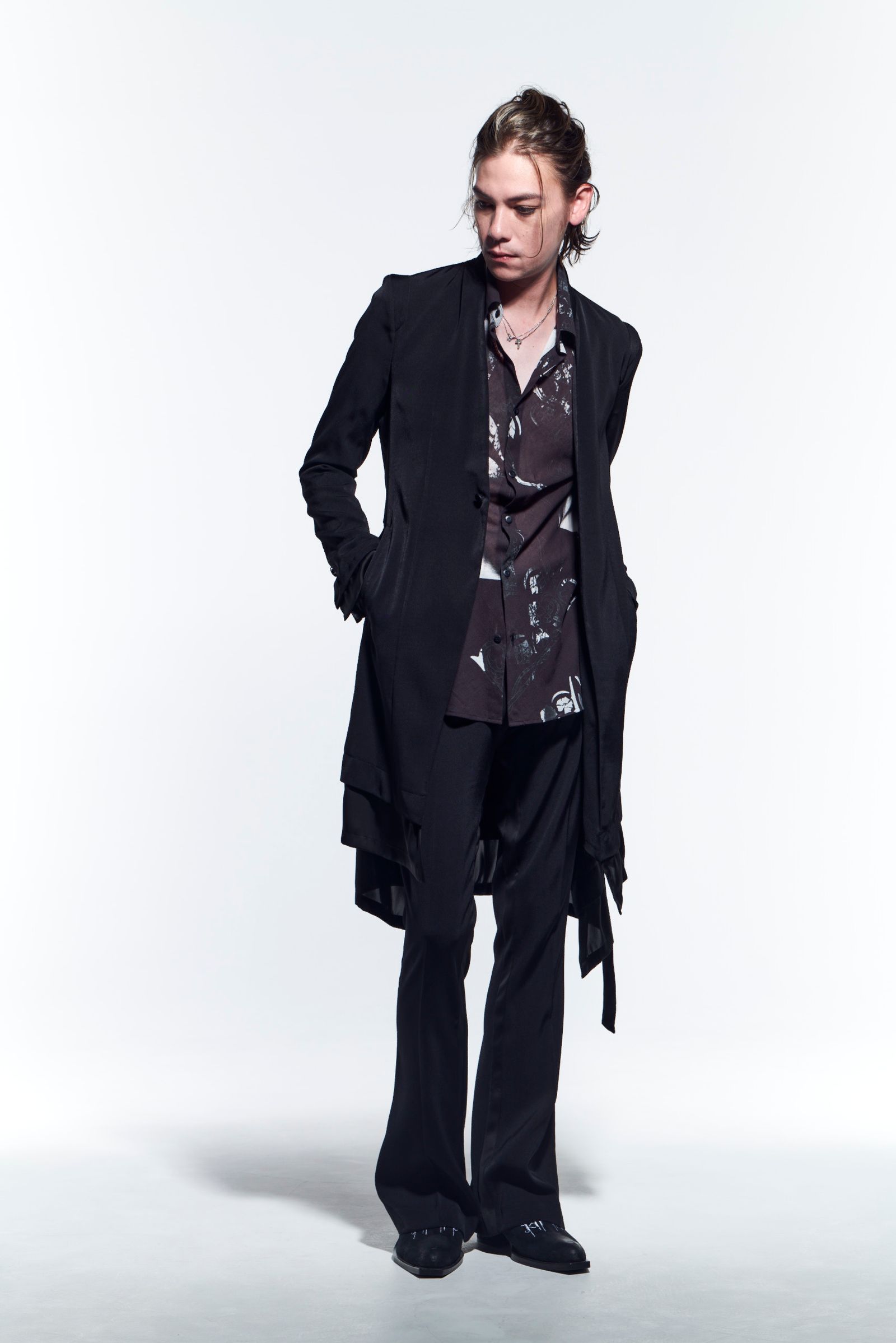 《予約品》 FlareSlacks スラックス Suede+Satin / Black 【kiryuyrik】 4月入荷予定