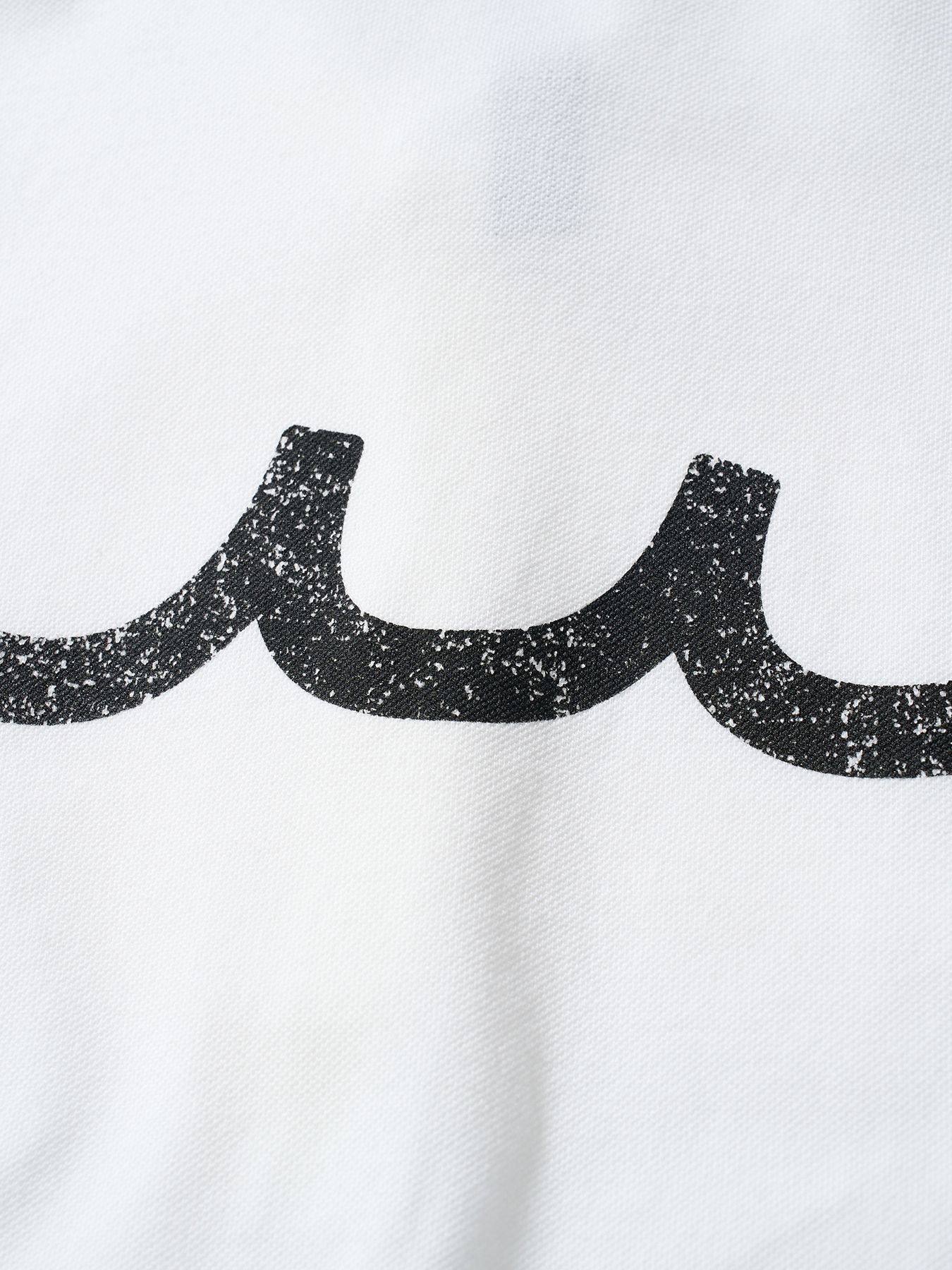 【予約品 1月25日(日) 締切】muta × wjk collection：cut-off polo S/S (printed) / カットオフ ポロ ショートスリーブ / ホワイト