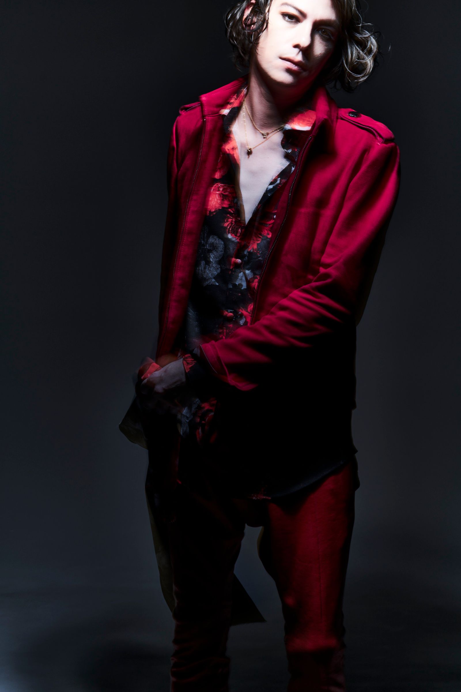 《予約品》 HighCollarShortBlouson ブルゾン CalfLeather / Red 【kiryuyrik】 1月入荷予定
