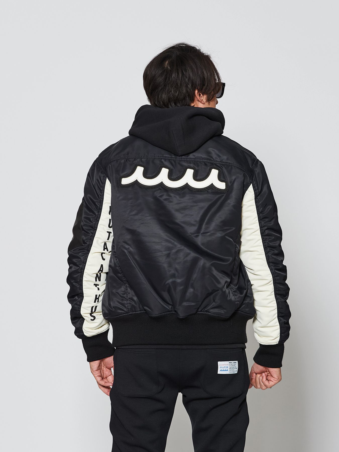 【予約品 】muta Nylon MA-1 / ナイロン MA-1ジャケット / ブラック【Acanthus × muta MARINE】